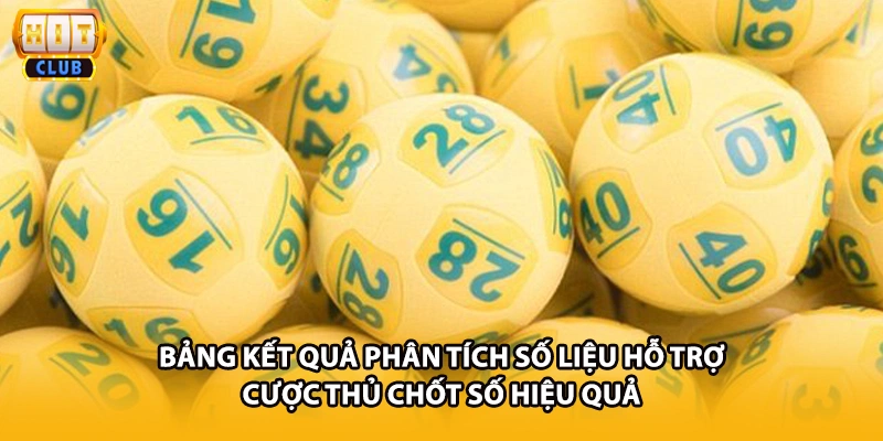 Bảng kết quả phân tích số liệu hỗ trợ cược thủ chốt số hiệu quả