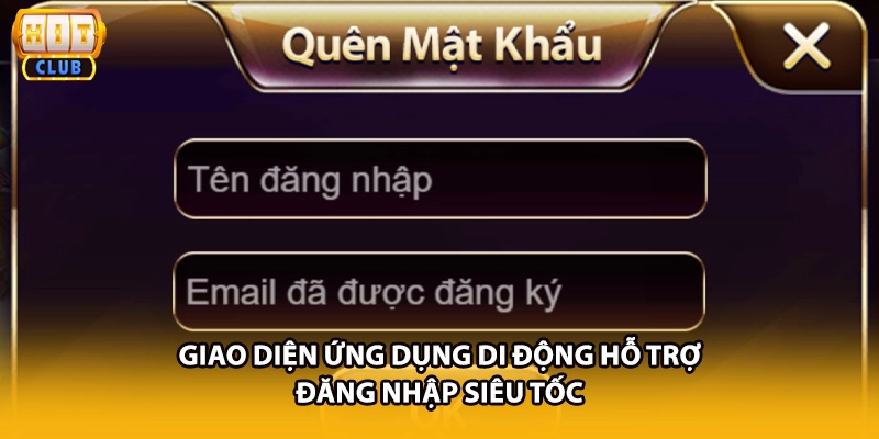 Giao diện ứng dụng di động hỗ trợ đăng nhập siêu tốc